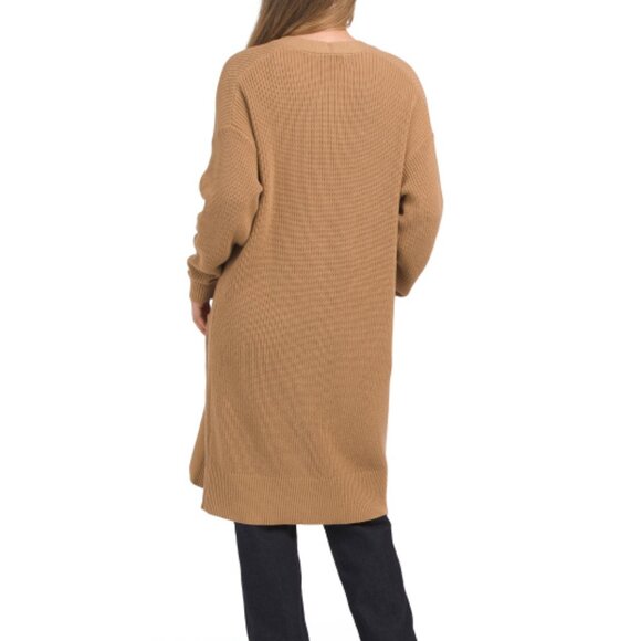 NEW FRYE 2pc Cardigan And Tank Set Tan 100% cotton 367mtn - Picture 2 of 2